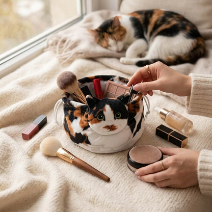 Purrfect Pouch - Drawstring Makeup Bag