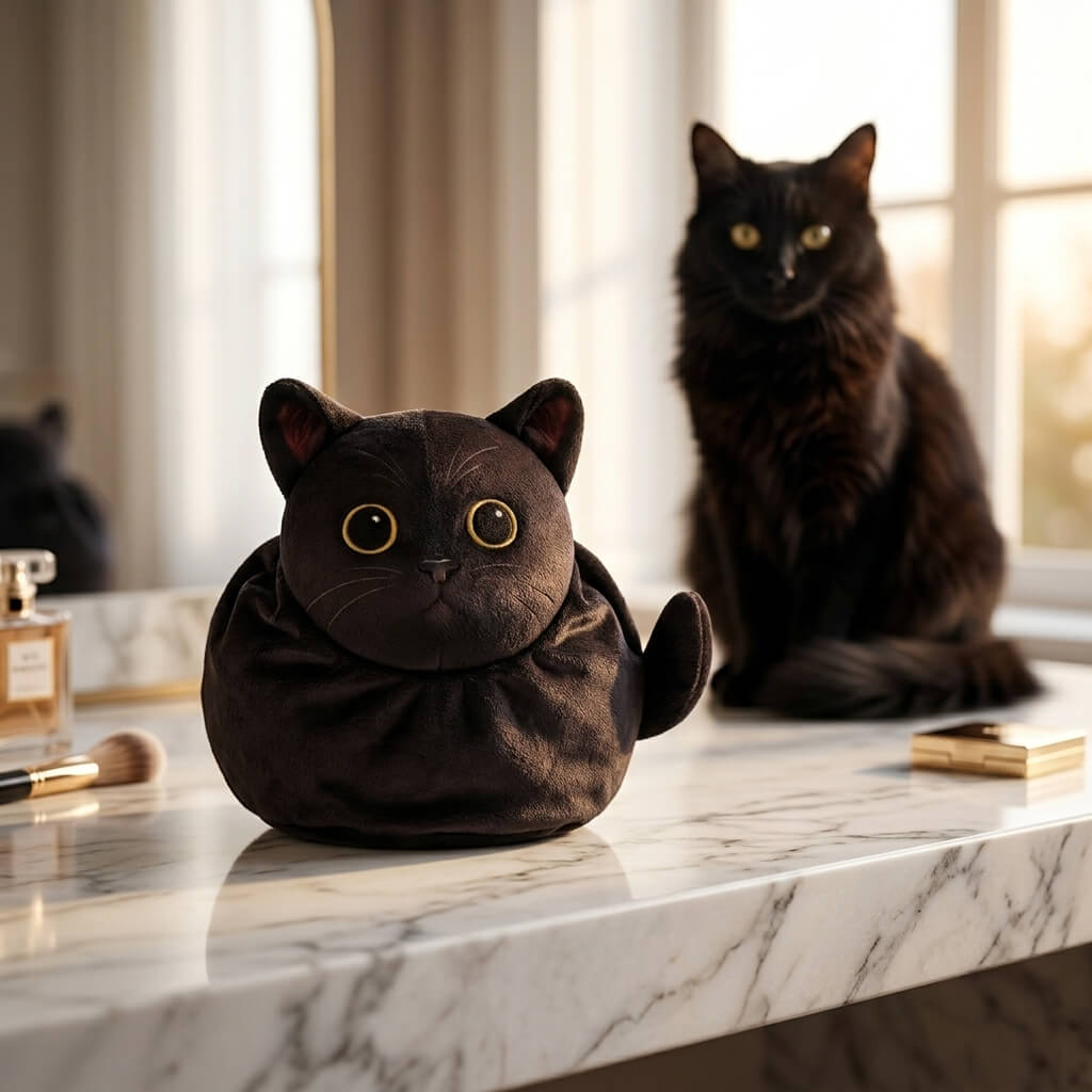 Purrfect Pouch - Drawstring Makeup Bag